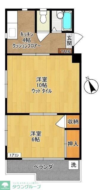 シャトレー星川(2K/2階)の間取り写真