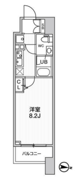 ALTERNA亀戸(1K/3階)の間取り写真