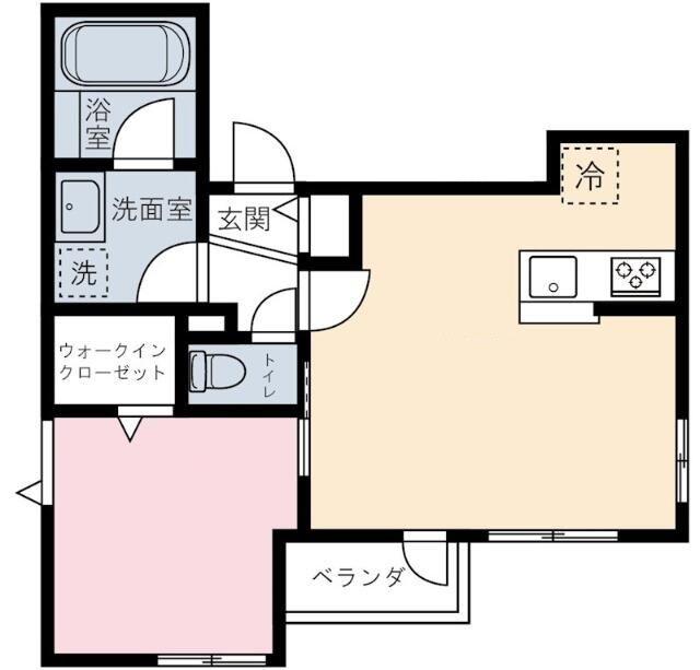 SOLEIL LEVANT(1LDK/2階)の間取り写真