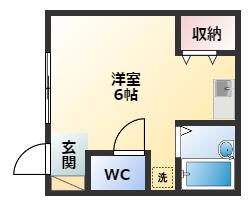 ワイズ石生(ワンルーム/1階)の間取り写真