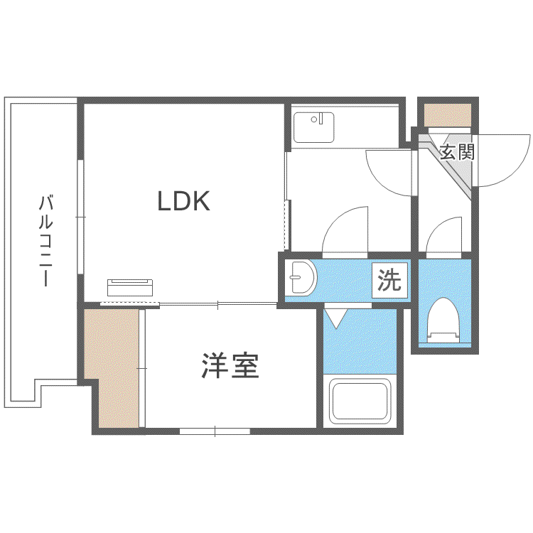 ASTER N13(1LDK/6階)の間取り写真