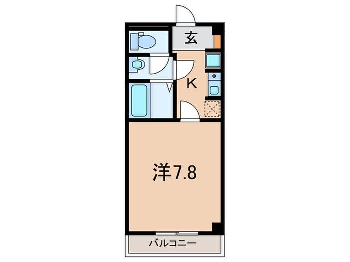 エースタイル川崎(1K/3階)の間取り写真