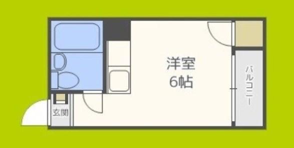 コンフォート緑橋(ワンルーム/1階)の間取り写真