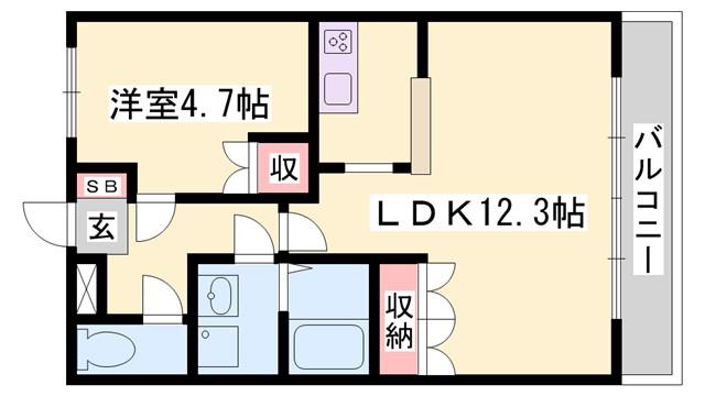 LEGACY GARDEN 壱番館(1LDK/1階)の間取り写真