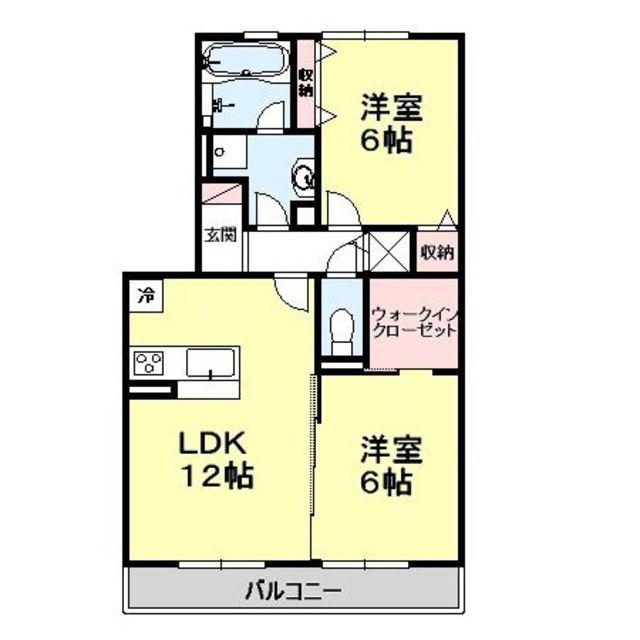 コモレビ大蔵G(2LDK/1階)の間取り写真