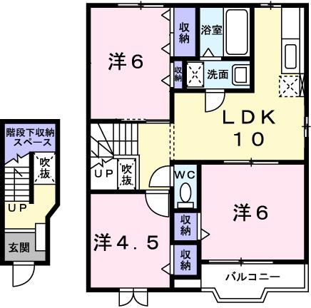 シティアークII(3LDK/2階)の間取り写真