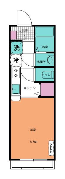 ND郡山(ワンルーム/3階)の間取り写真