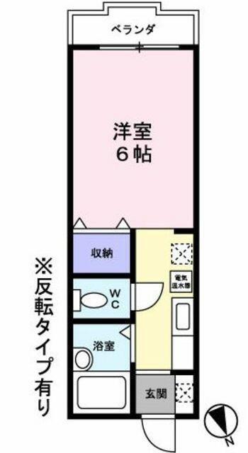 ALEGRIA(1K/1階)の間取り写真