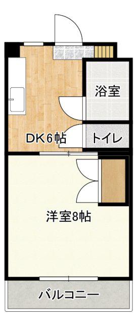 栄マンション(1K/2階)の間取り写真