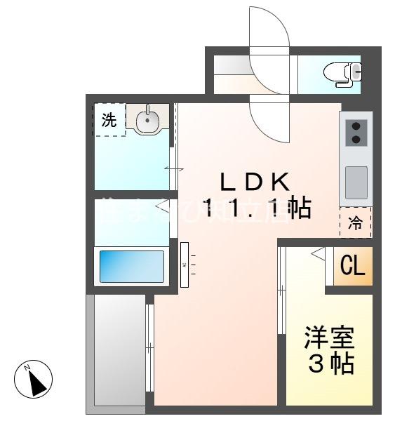 JACK SHIMMEIII(1LDK/1階)の間取り写真