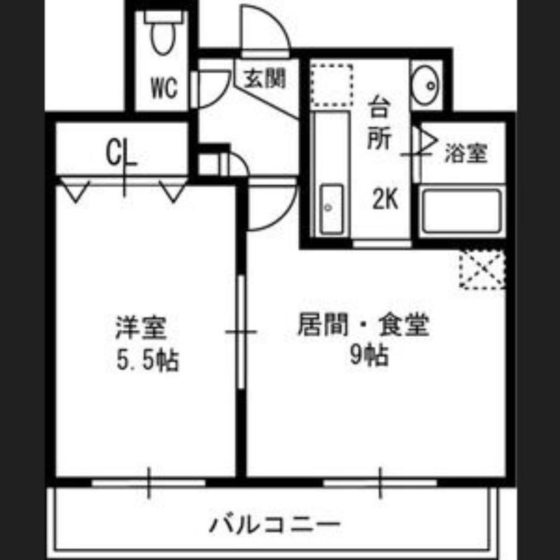 CASA LAGO(1DK/4階)の間取り写真