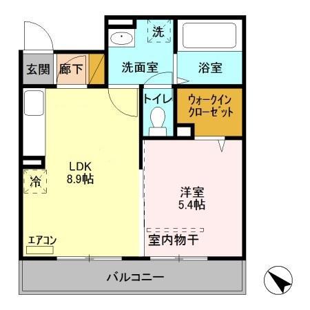 AMR24(1LDK/2階)の間取り写真