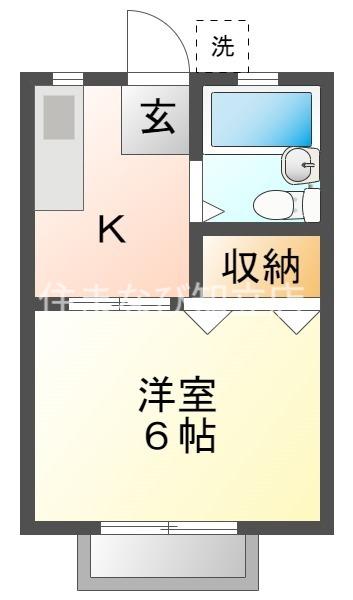 東陽ハイツ(1K/1階)の間取り写真