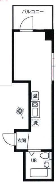 クレセントY(ワンルーム/3階)の間取り写真