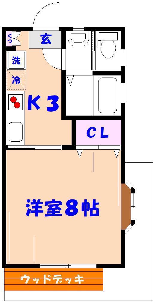 RESIDENCE8092 ONIGOE(1K/1階)の間取り写真