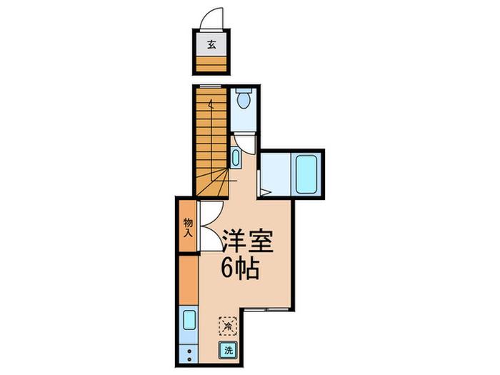 クレア神楽坂(ワンルーム/2階)の間取り写真