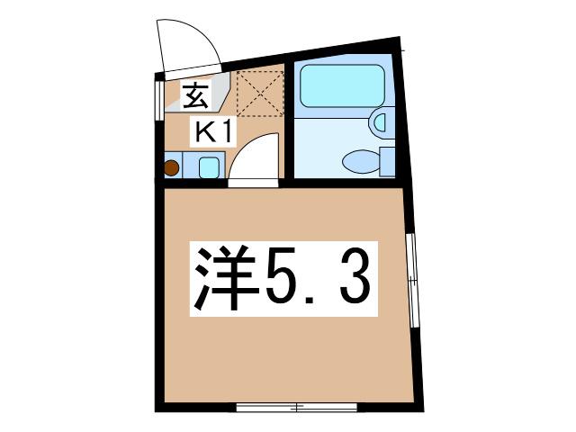 秋山ビル(1K/4階)の間取り写真