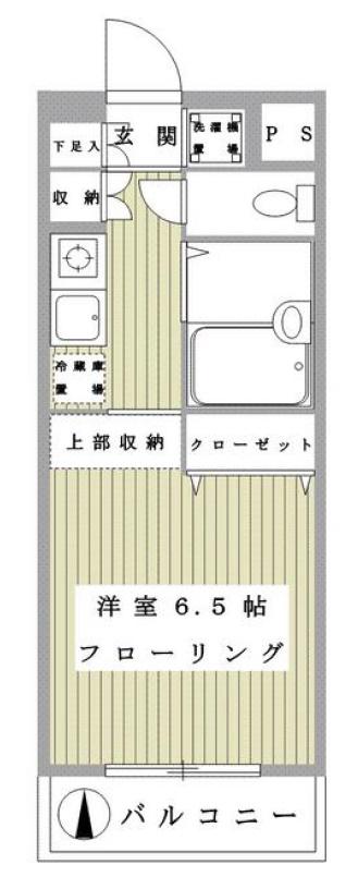 アビュータス湘南台(1K/2階)の間取り写真