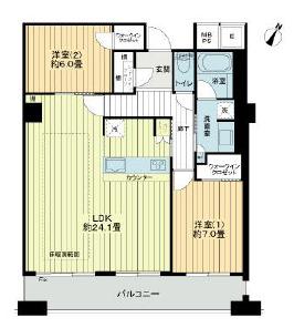 N4TOWER(2LDK/16階)の間取り写真