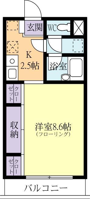 ロイヤルKIIマンション(1K/1階)の間取り写真