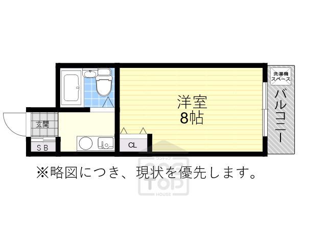 パイン吹田元町(1K/3階)の間取り写真