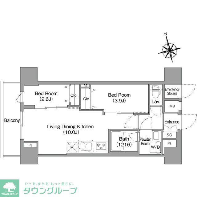 コンフォリア・リヴ南砂町イースト(2LDK/6階)の間取り写真