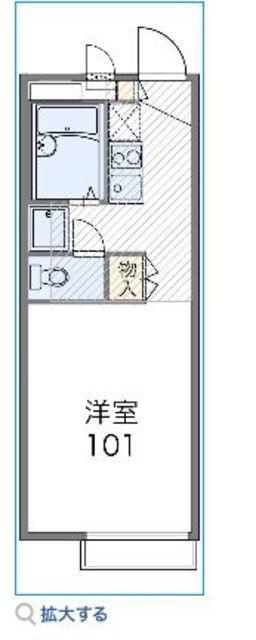 レオパレスベンデュール(ワンルーム/1階)の間取り写真