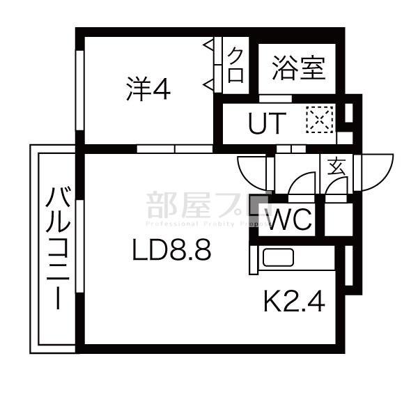 TERRE DE NORD(1LDK/4階)の間取り写真