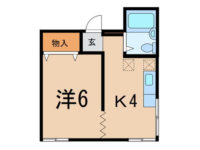 メゾン綱島(1K/1階)の間取り写真