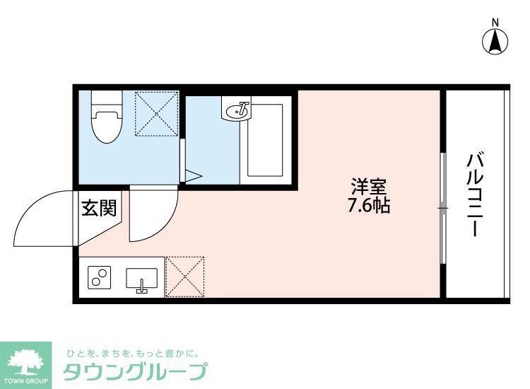 クオーレカマタ(ワンルーム/3階)の間取り写真