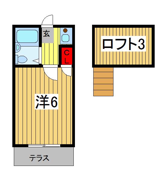 レオパレス西川口第17(1K/2階)の間取り写真