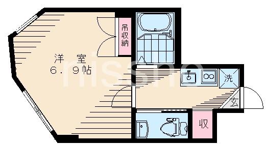 ベスパ赤塚新町(1K/1階)の間取り写真