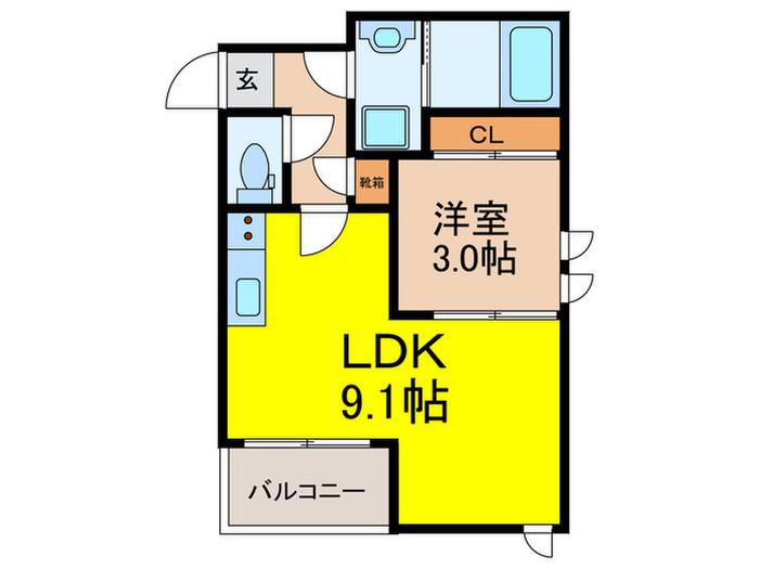 レガリスト南福岡FIRST(1LDK/2階)の間取り写真