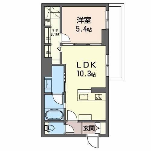 REFISIA レフィシア(1LDK/3階)の間取り写真