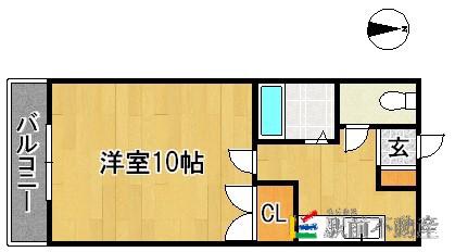 LUNARIAS(1K/3階)の間取り写真