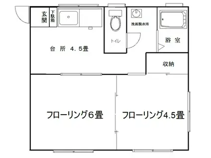 さんご荘(2DK/1階)の間取り写真