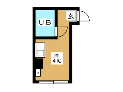 ベルス平井(ワンルーム/4階)の間取り写真