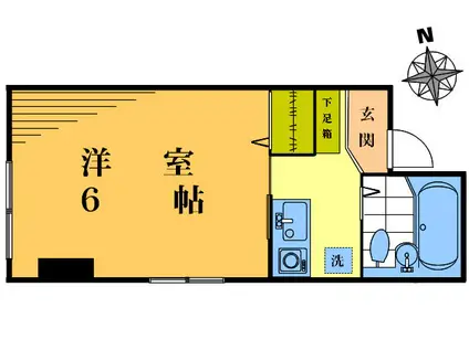 セーリングビル(1K/3階)の間取り写真