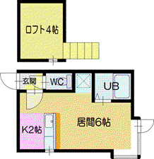 YTS40(1K/2階)の間取り写真
