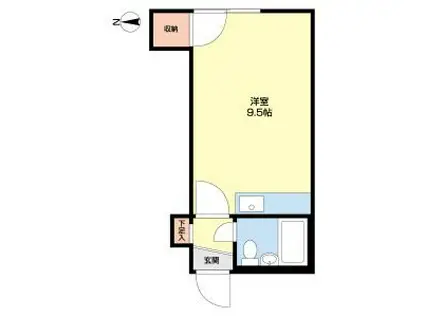 ブルーベル北17(ワンルーム/2階)の間取り写真