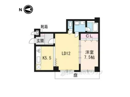 ハウス665(1LDK/1階)の間取り写真