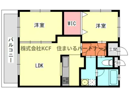 コーポF・P(2LDK/1階)の間取り写真