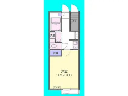 SUNRIZE(1K/1階)の間取り写真