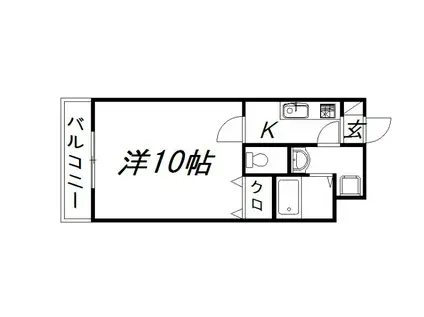 たちばな弐番館(1K/3階)の間取り写真
