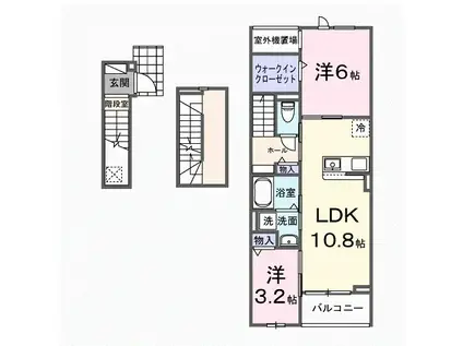 アーバンヒルズV(2LDK/3階)の間取り写真