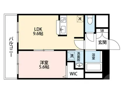 AMOUR EL ヨシモト(1LDK/1階)の間取り写真