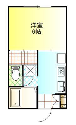 ROOSTER(1K/2階)の間取り写真