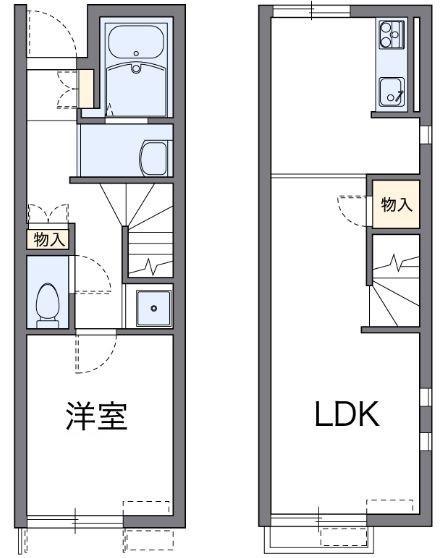 レオネクストウィンクル(1LDK/1階)の間取り写真