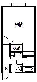 コットンハウス10(ワンルーム/1階)の間取り写真
