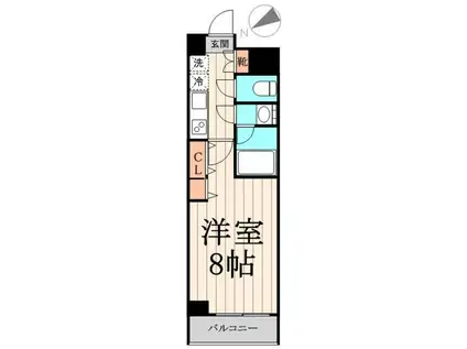 エルスタンザ清澄白河(1K/1階)の間取り写真